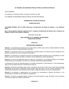 Ley General de Seguridad Pública para el Estado de Hidalgo