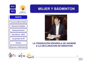 Boletin Mujer y Badminton 8 - Federación Española de Bádminton