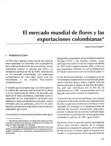 El mercado mundial de flores y las exportaciones colombianas*