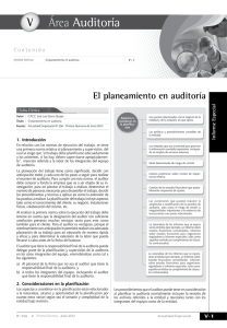 V El planeamiento en auditoría