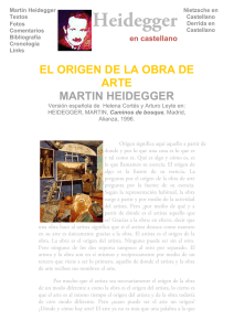 Heidegger en castellano - El origen de la obra de