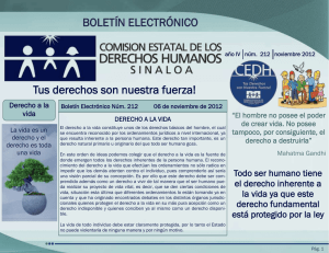 BOLETÍN ELECTRÓNICO - Comisión Estatal de los Derechos