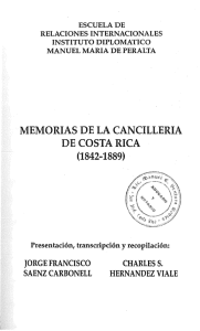 MEMORIAS DE LA CANCILLERIA DE COSTA RICA (1842