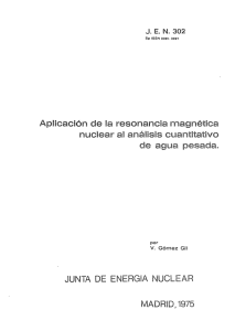 Aplicación de la Resonacia Magnética Nuclear al Análisis