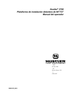 Hustler® 3700 Plataforma de instalación delantera de