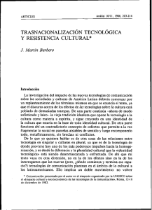 trasnacionalizacion tecnol~gica y resistencia cultural