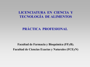 Diapositiva 1 - Facultad de Farmacia y Bioquímica