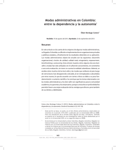 Modas administrativas en Colombia: entre la