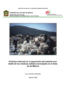 El Sector Informal en la separación del material reciclable