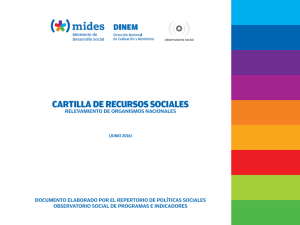 Cartilla de Recursos Sociales - Ministerio de Desarrollo Social