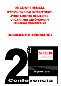 II Congreso de la SSI - CCOO en el Ayuntamiento de Madrid