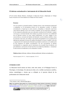 El informe socioeducativo: instrumento de la Educación