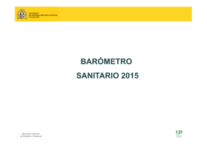 Barómetro Sanitario 2015 - Ministerio de Sanidad, Servicios
