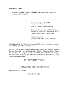 Sentencia C-213/97 COSA JUZGADA CONSTITUCIONAL