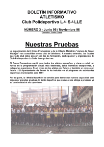 Nuestras Pruebas - Atletismo La Salle (Teruel)