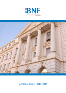 Memoria y Balance 2015 - Banco Nacional de Fomento