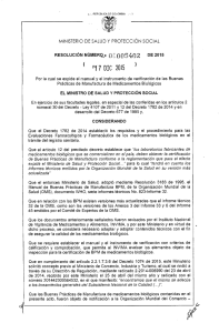 Resolución 5402 de 2015 - Ministerio de Salud y Protección Social