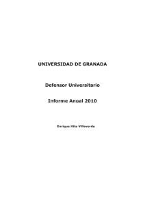 Memoria Anual de 2010 - Universidad de Granada