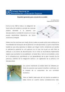Requisitos generales para una piscina accesible Como la Ley 7600