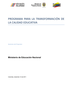 Sustentos del Programa - Ministerio de Educación