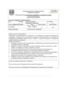 Integración I: Enfoque Educativo - Psicología-UNAM