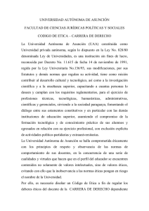 Código de Ética de Derecho - Universidad Autónoma de Asunción