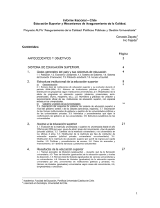 Informe Nacional – Chile Educación Superior y Mecanismos de