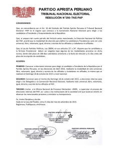 partido aprista peruano tribunal nacional electoral