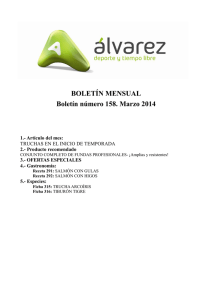 BOLETÍN MENSUAL Boletín número 158. Marzo 2014