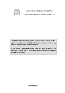 Actuaciones complementarias para el abastecimiento de Torrijos