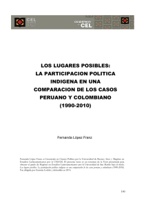 LOS LUGARES POSIBLES: LA PARTICIPACION POLITICA