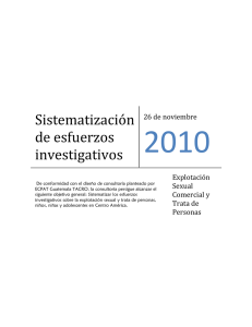 Sistematización de esfuerzos investigativos