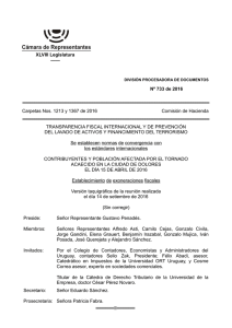 XLVIII Legislatura —— Nº 733 de 2016