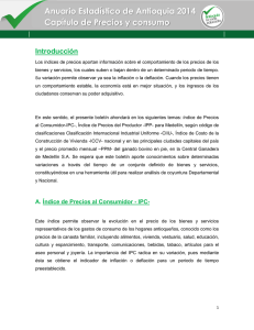Anuario Estadístico de Antioquia 2014 Capítulo de Precios y consumo