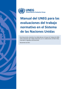 Manual del UNEG para las evaluaciones del trabajo normativo en el