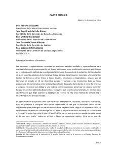 carta pública - Instituto Mexicano de Derechos Humanos y