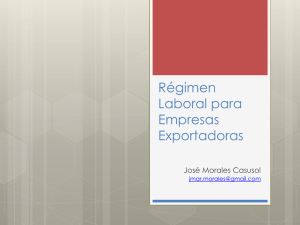Régimen Laboral para empresas exportadoras - Taller