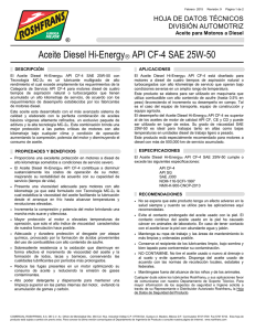 Aceite Diesel Hi-Energy® API CF-4 SAE 25W-50