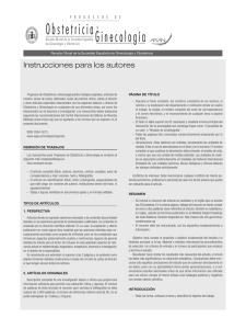 Normas Editoriales - Sociedad Española de Ginecología y Obstetricia