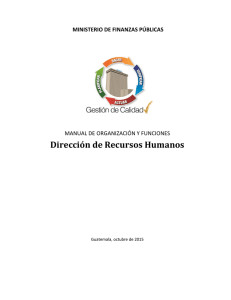 Dirección de Recursos Humanos - Ministerio de Finanzas Públicas