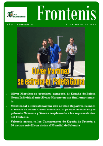 Oliver Martínez se proclama campeón de España de Paleta Goma