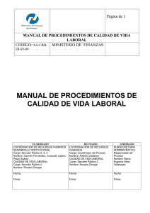 manual de procedimientos de calidad de vida laboral