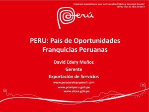 Misión de Franquicias peruanas del sector gastronómico