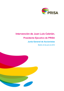 Intervención de Juan Luis Cebrián