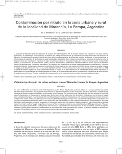 Contaminación por nitrato en la zona urbana y rural de la localidad