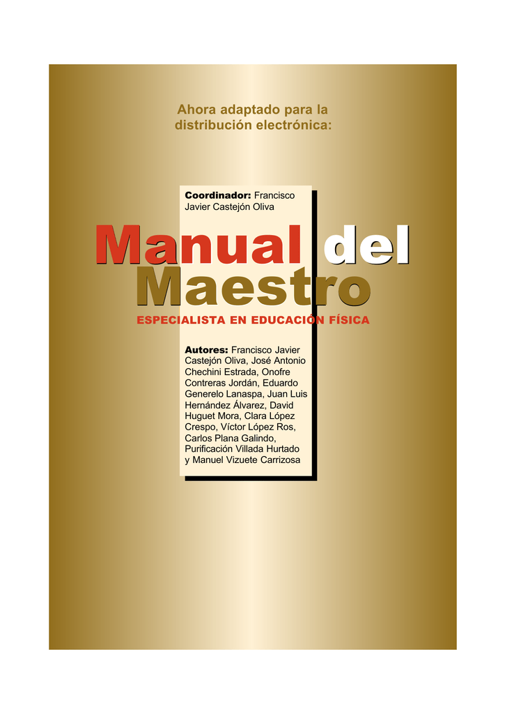 Manual del Maestro Manual del Maestro