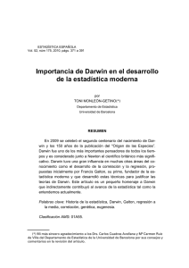 Importancia de Darwin en el desarrollo de la estadística moderna