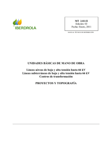 UNIDADES BÁSICAS DE MANO DE OBRA Líneas aéreas de baja y