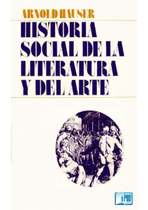 Historia Social de la literatura y del arte