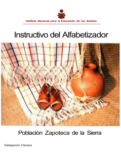 instructivo del alfabetizador - poblacion zapoteca de la sierra